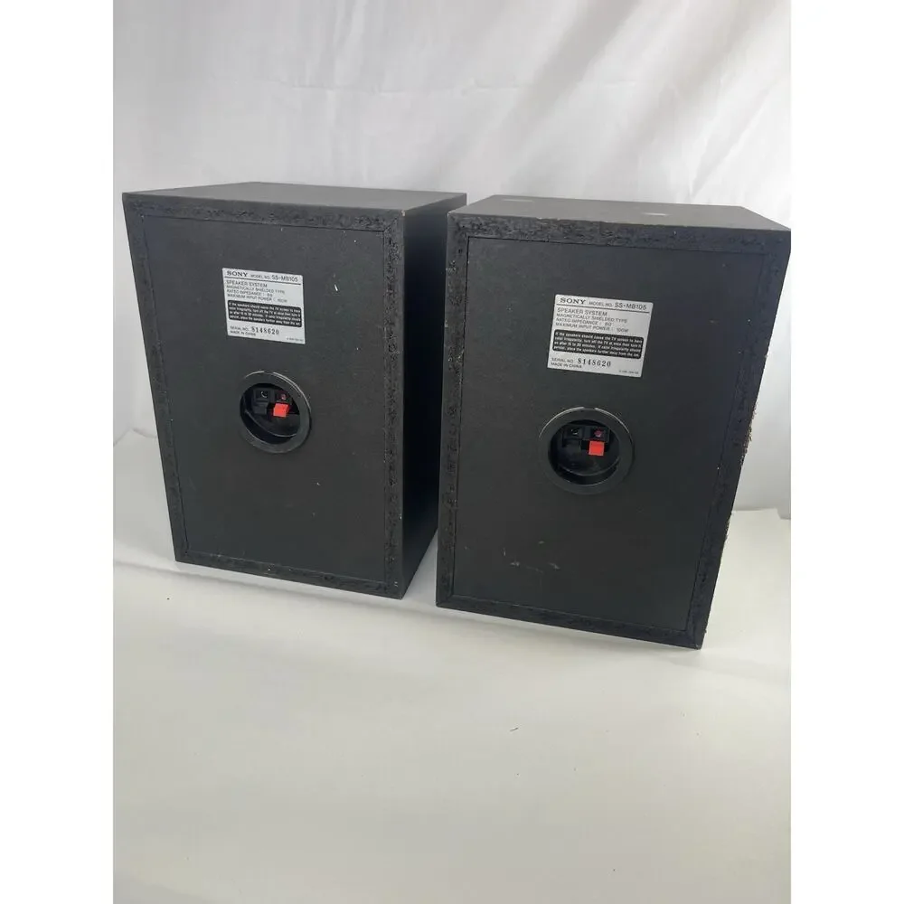 Sony SS-MB105 Bookshelf Speakers Pair 100W Magnetically Shielded 8 Ohm Tested